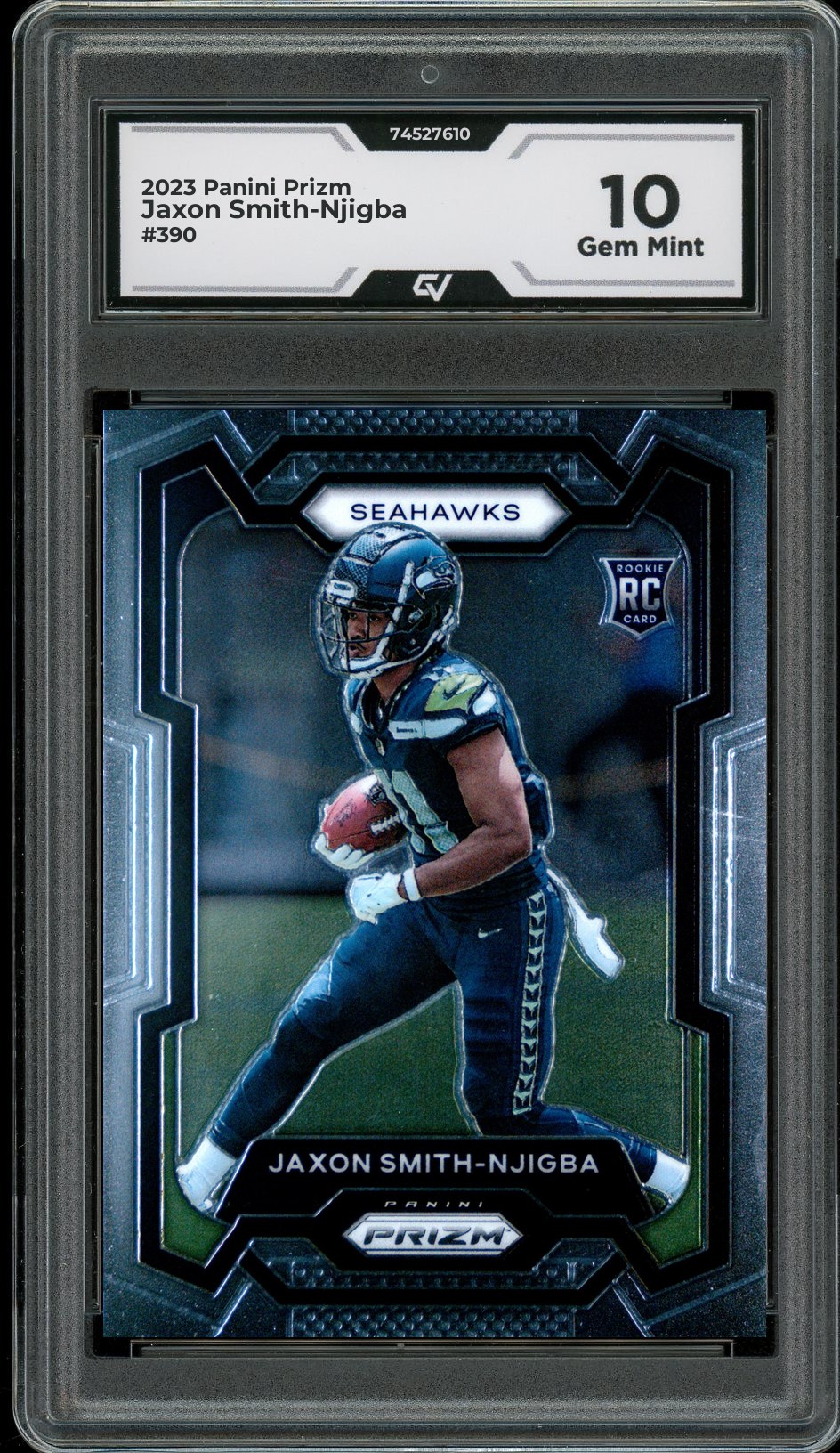 2023 Panini Prizm #390 Jaxon Smith-Njigba Rookie Card RC Graded 10 Gem Mint - Front