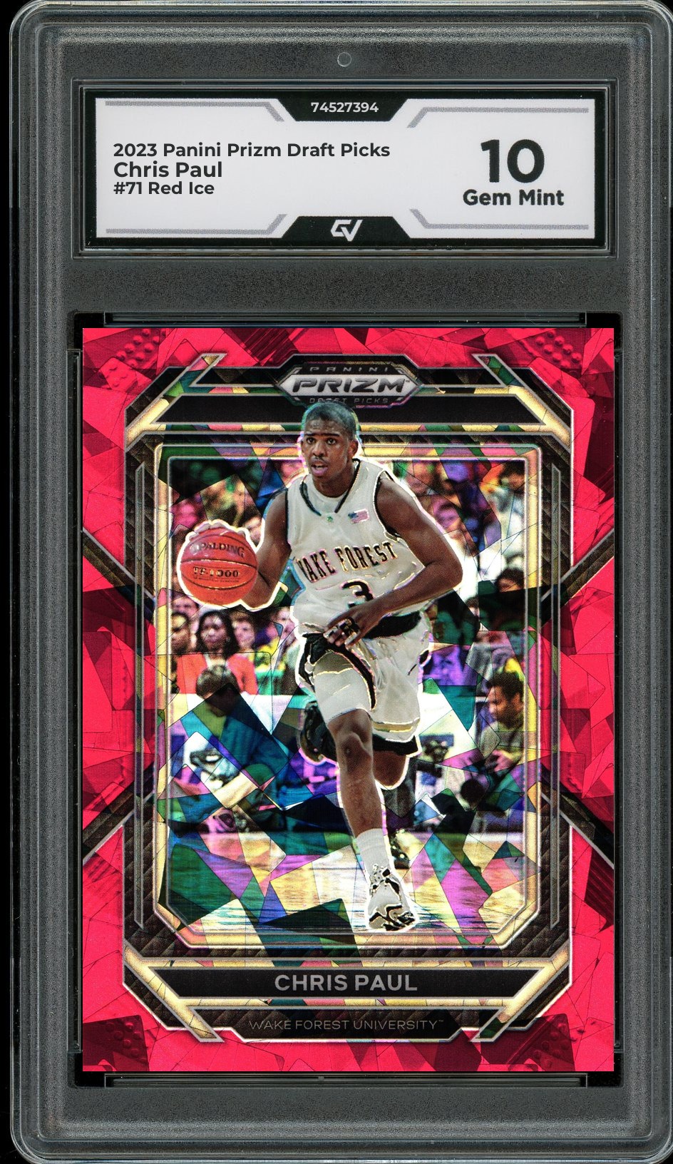 2023 Panini Prizm Draft Picks #71 Chris Paul Red Ice Graded 10 Gem Mint - Front