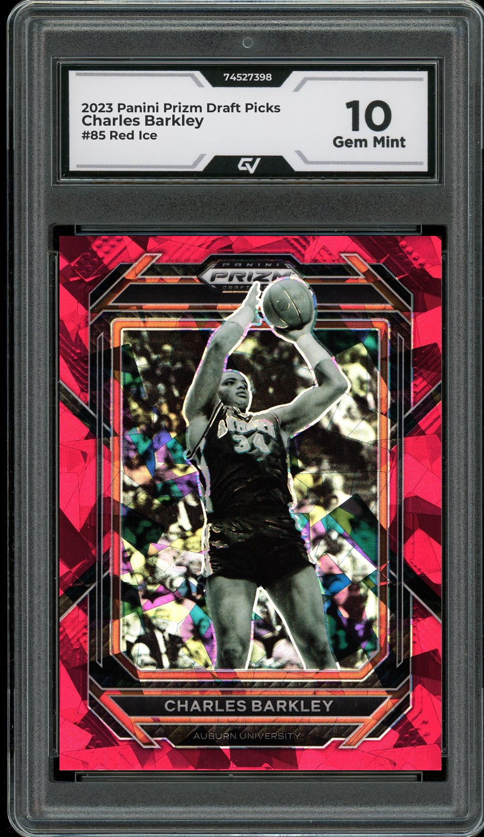 2023 Panini Prizm Draft Picks #85 Charles Barkley Red Ice Graded 10 Gem Mint - Front
