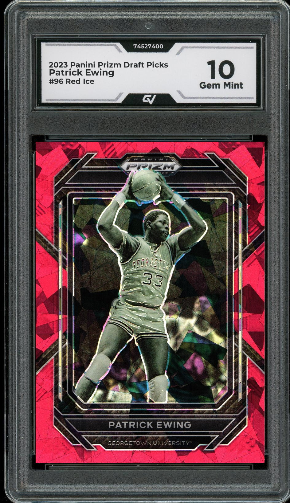 2023 Panini Prizm Draft Picks #96 Patrick Ewing Red Ice Graded 10 Gem Mint - Front