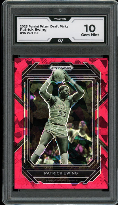 2023 Panini Prizm Draft Picks #96 Patrick Ewing Red Ice Graded 10 Gem Mint - Front