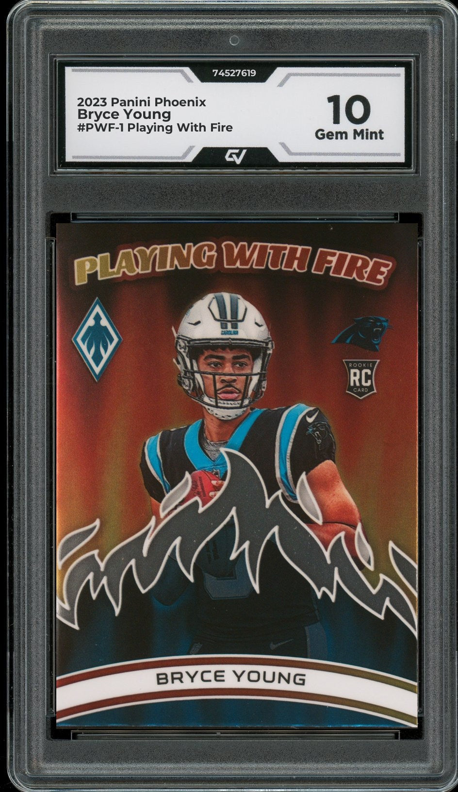 2023 Panini Phoenix #PWF-1 Bryce Young Playing With Fire Rookie Card RC Graded 10 Gem Mint - Front