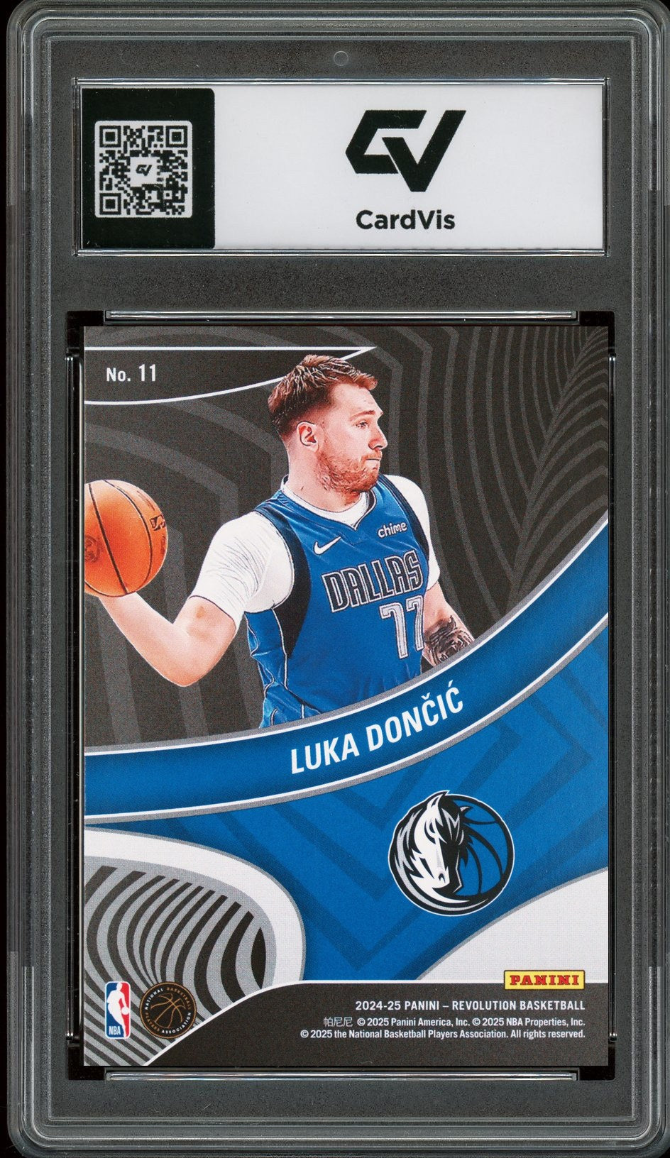 2024 Panini Revolution #11 Luka Doncic Showstoppers Graded 10 Gem Mint - Back
