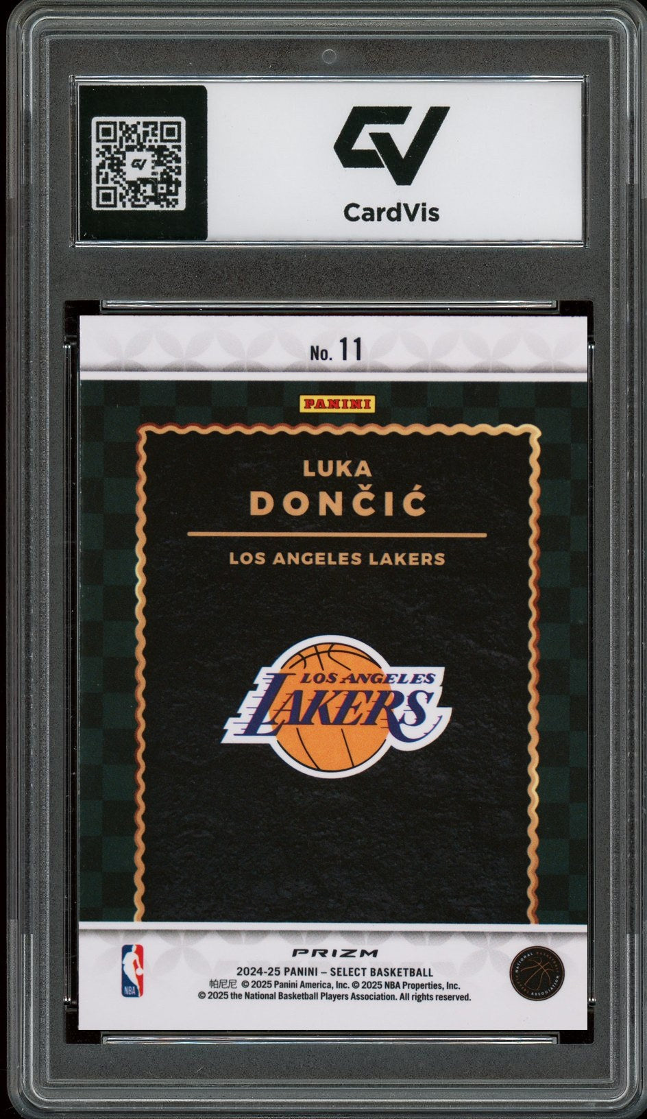 2024 Panini Select #11 Luka Doncic Score Select Silver Graded 10 Gem Mint - Back