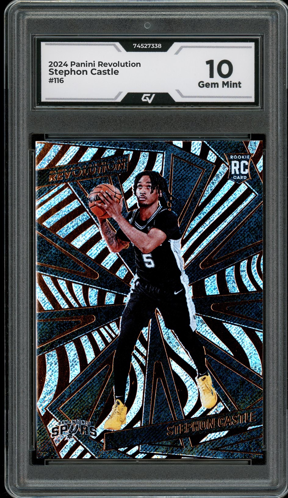 2024 Panini Revolution #116 Stephon Castle Graded 10 Gem Mint - Front