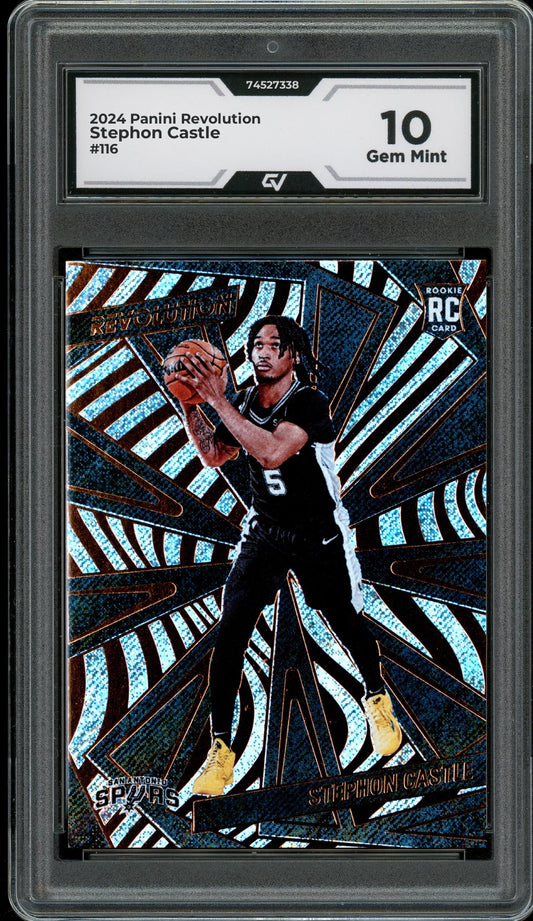 2024 Panini Revolution #116 Stephon Castle Graded 10 Gem Mint - Front