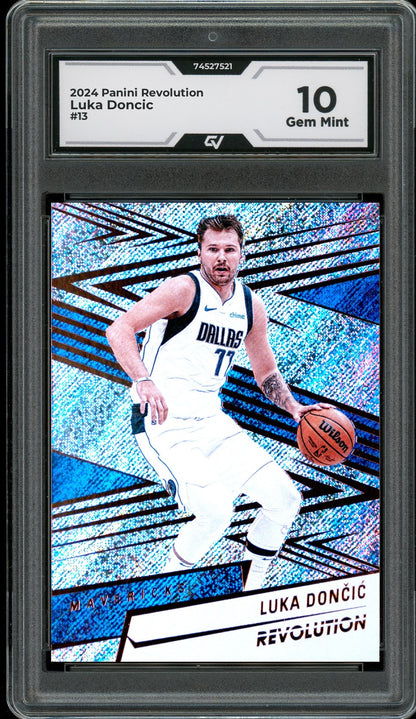 2024 Panini Revolution #13 Luka Doncic Graded 10 Gem Mint - Front