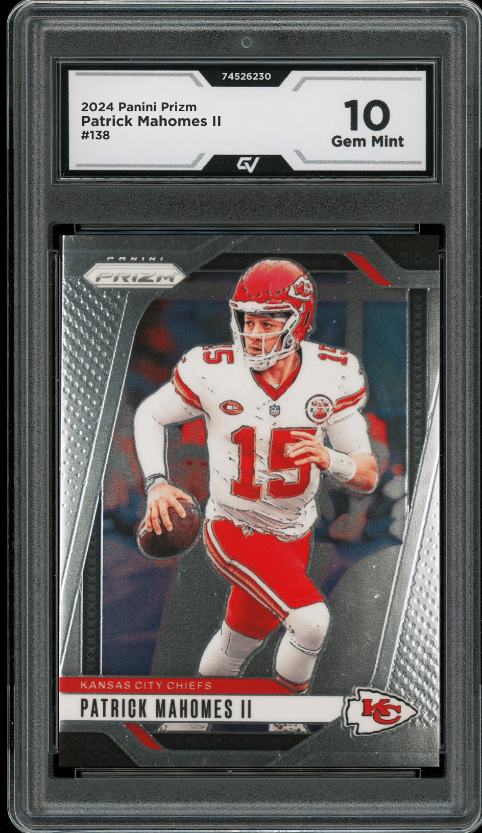 2024 Panini Prizm #138 Patrick Mahomes II Graded 10 Gem Mint - Front