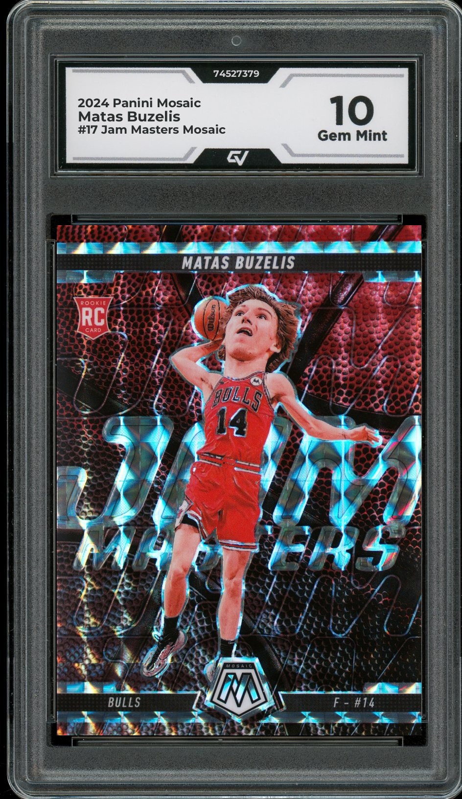 2024 Panini Mosaic #17 Matas Buzelis Jam Masters Mosaic Graded 10 Gem Mint - Front