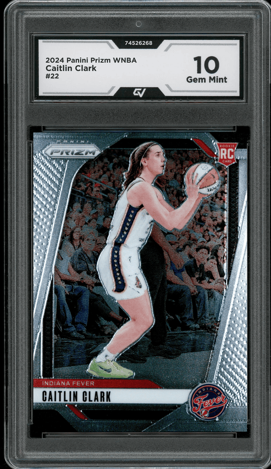 2024 Panini Prizm WNBA #22 Caitlin Clark Graded 10 Gem Mint - Front