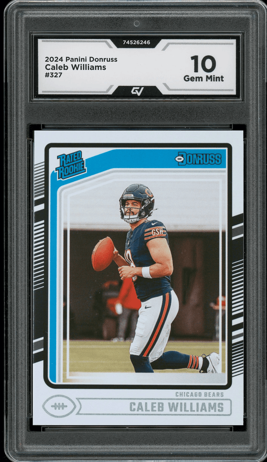 2024 Panini Donruss #327 Caleb Williams Graded 10 Gem Mint - Front
