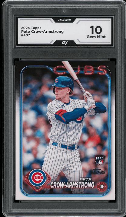 2024 Topps #407 Pete Crow-Armstrong Graded 10 Gem Mint - Front