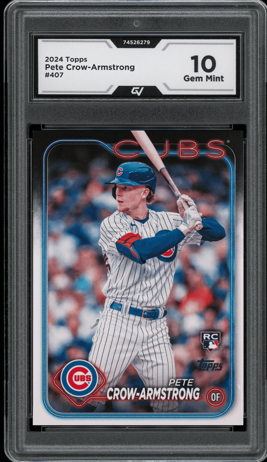 2024 Topps #407 Pete Crow-Armstrong Graded 10 Gem Mint - Front