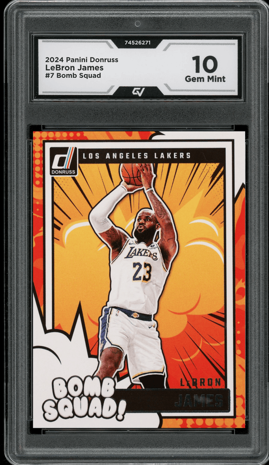 2024 Panini Donruss Bomb Squad #7 LeBron James Graded 10 Gem Mint - Front