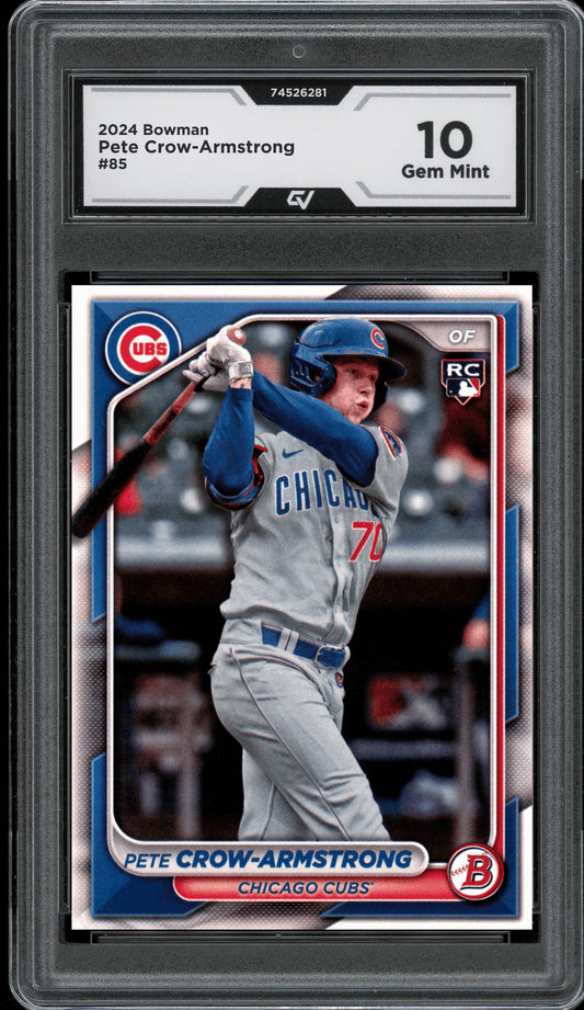 2024 Bowman #85 Pete Crow-Armstrong Graded 10 Gem Mint - Front