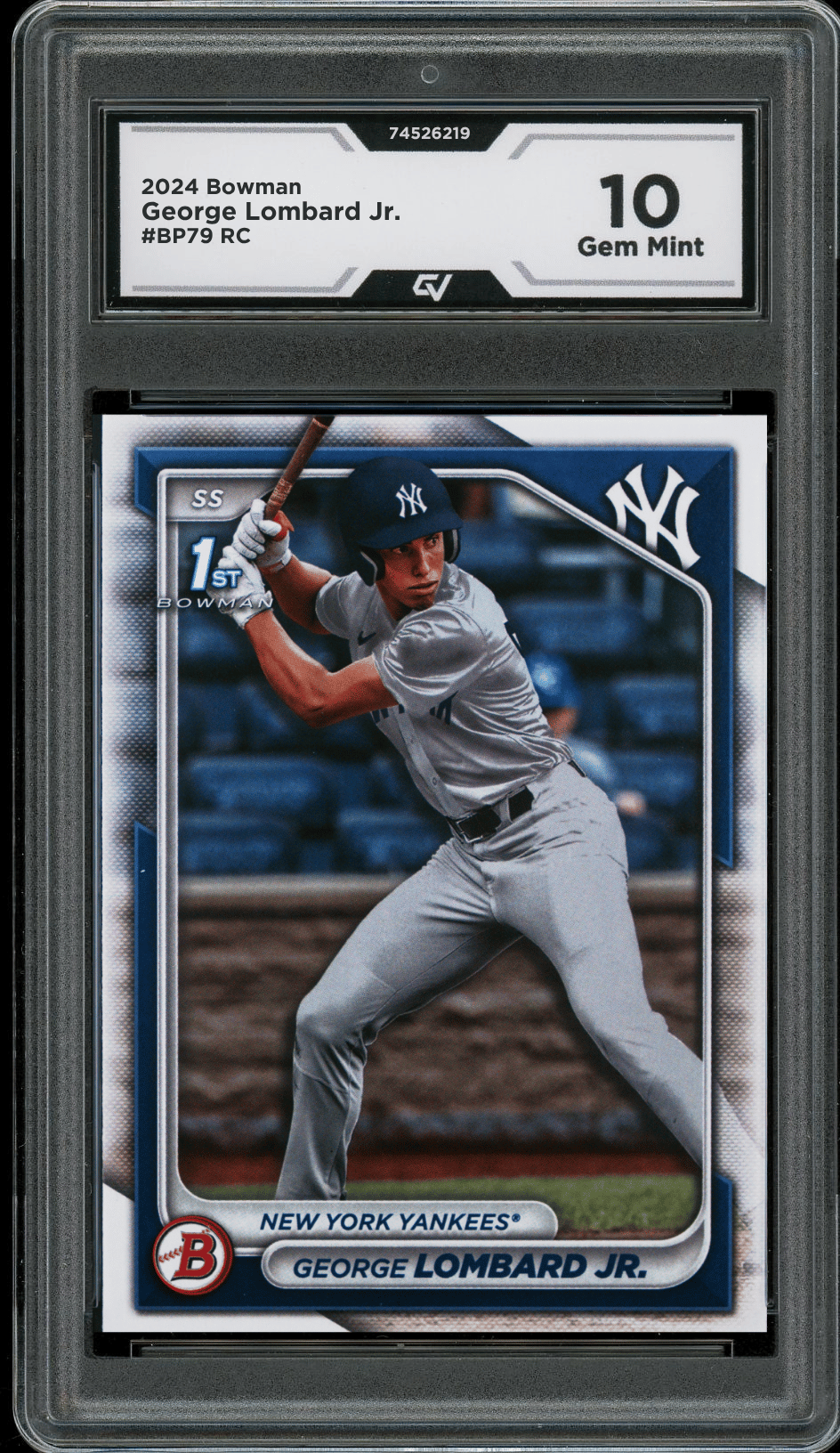 2024 Bowman Paper Prospects #BP79 George Lombard Jr Graded 10 Gem Mint - Front