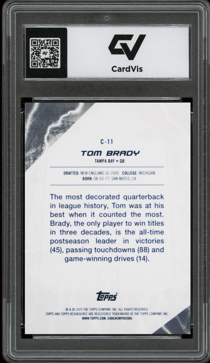 2024 Topps Resurgence Conductors #C11 Tom Brady Graded 10 Gem Mint - Back