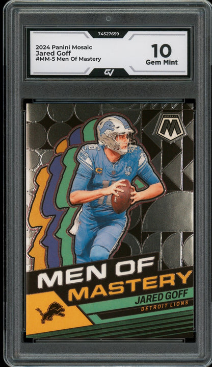 2024 Panini Mosaic #MM-5 Jared Goff Men Of Mastery Graded 10 Gem Mint - Front
