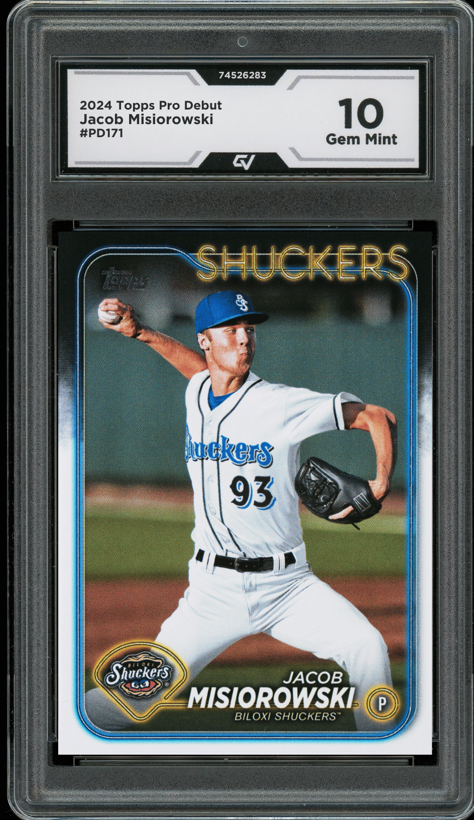 2024 Topps Pro Debut #PD171 Jacob Misiorowski Graded 10 Gem Mint - Front