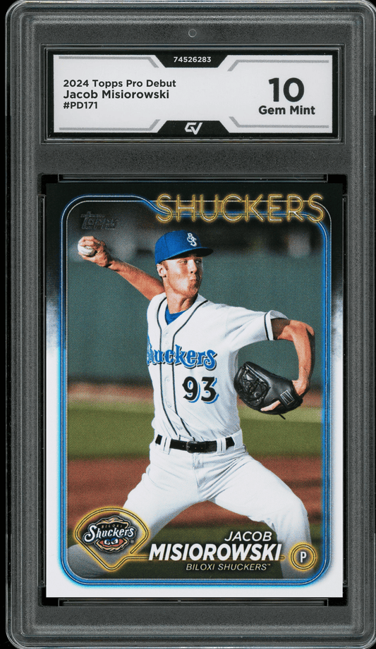 2024 Topps Pro Debut #PD171 Jacob Misiorowski Graded 10 Gem Mint - Front