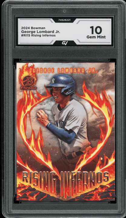 2024 Bowman Rising Infernos #RI15 George Lombard Jr Graded 10 Gem Mint - Front
