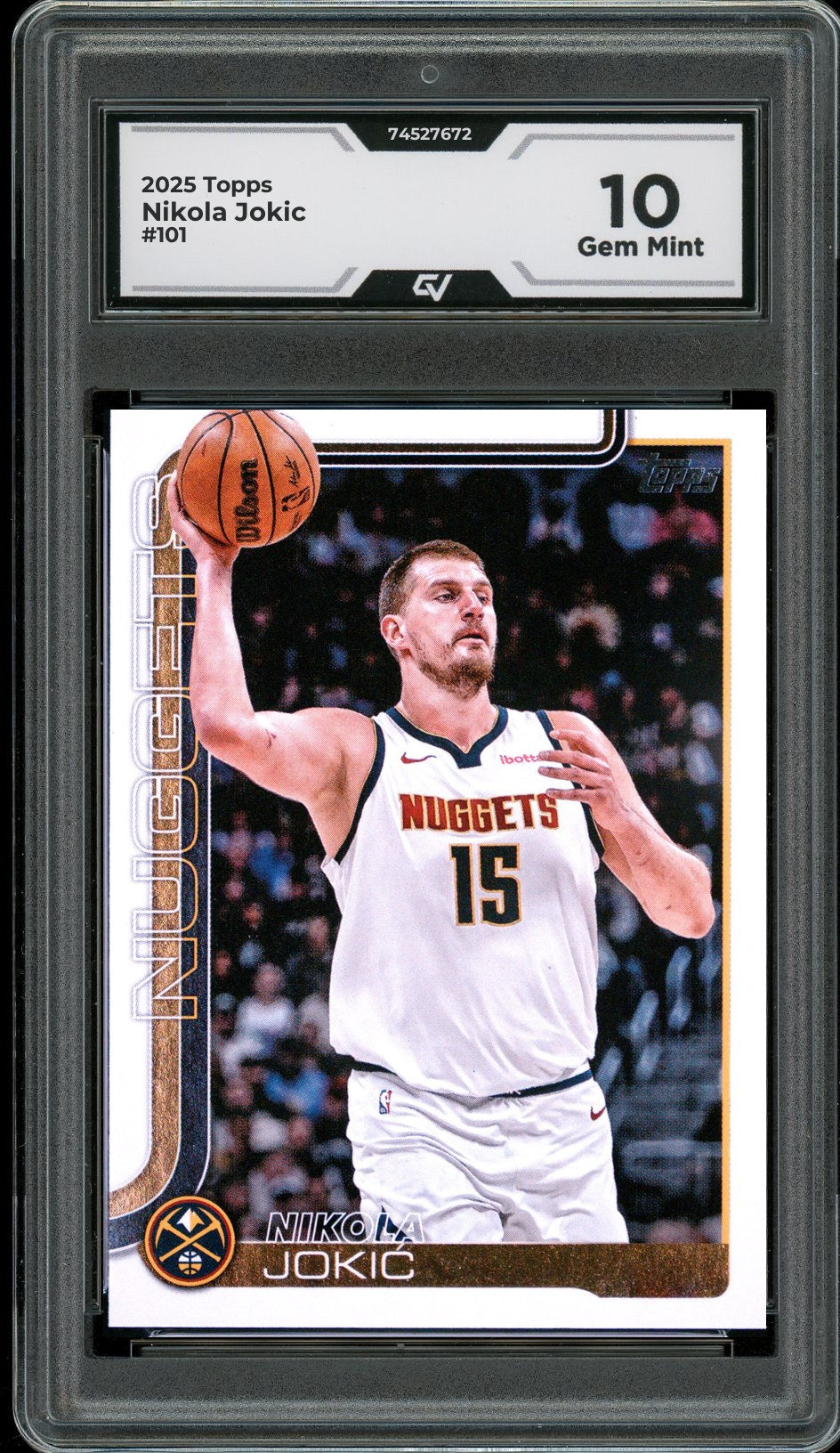 2025 Topps #101 Nikola Jokic Graded 10 Gem Mint - Front