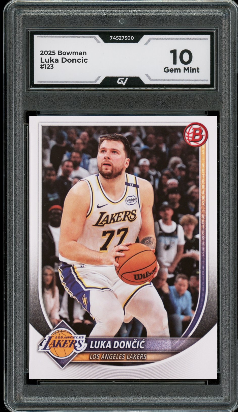 2025 Bowman #123 Luka Doncic Graded 10 Gem Mint - Front