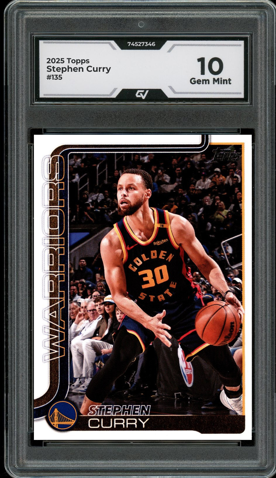 2025 Topps #135 Stephen Curry Graded 10 Gem Mint - Front