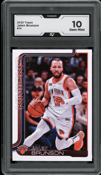 2025 Topps #14 Jalen Brunson Graded 10 Gem Mint - Front