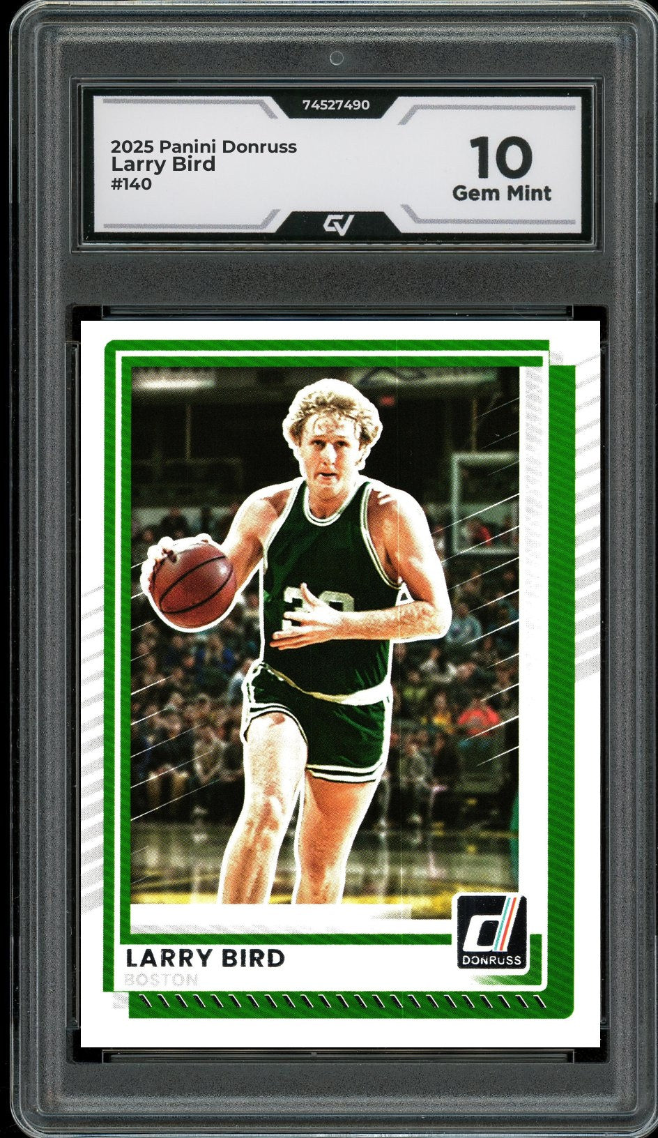 2025 Panini Donruss #140 Larry Bird Graded 10 Gem Mint - Front