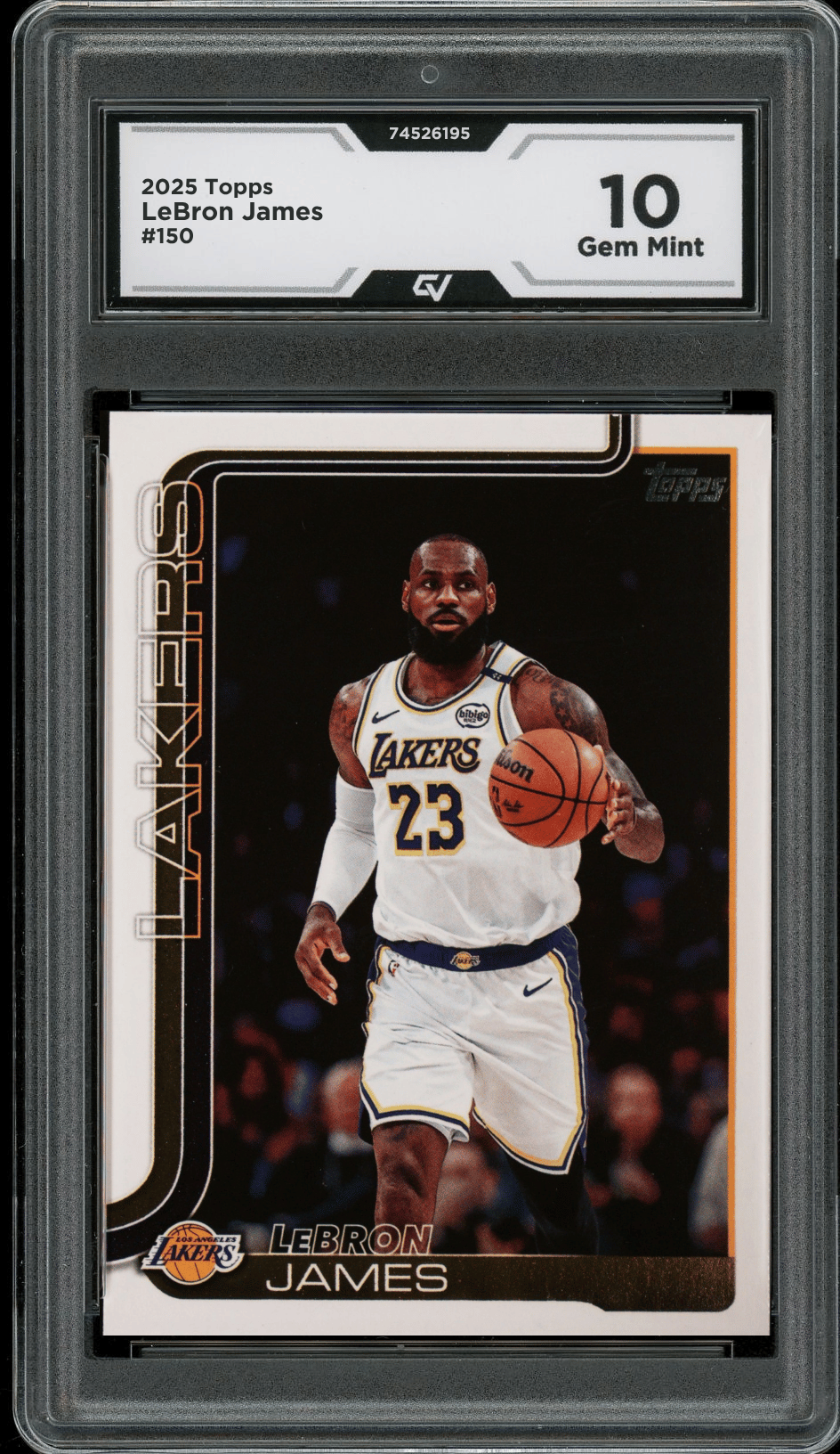 2025 Topps #150 Lebron James Graded 10 Gem Mint - Front