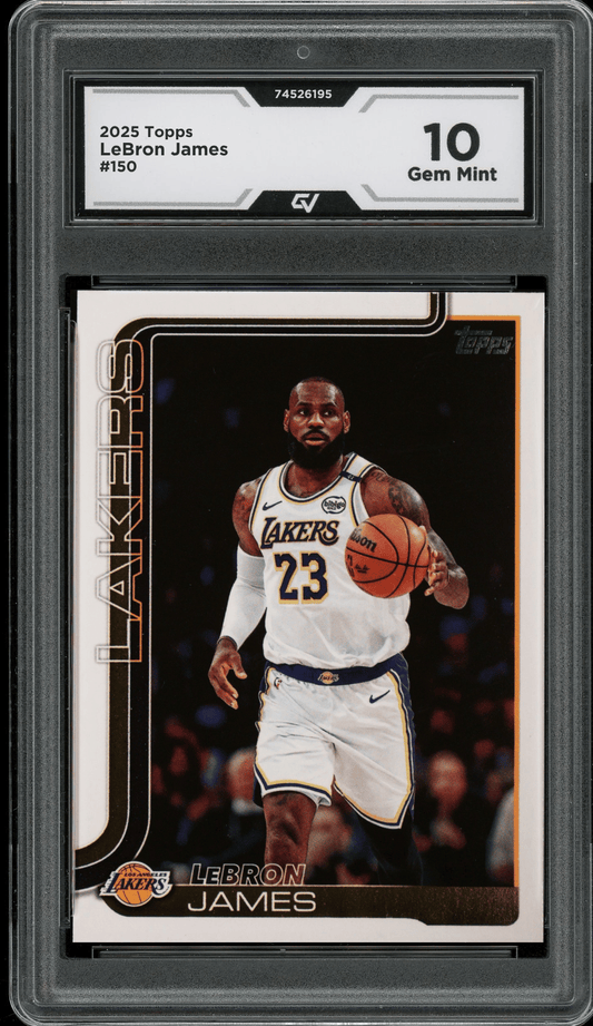2025 Topps #150 Lebron James Graded 10 Gem Mint - Front