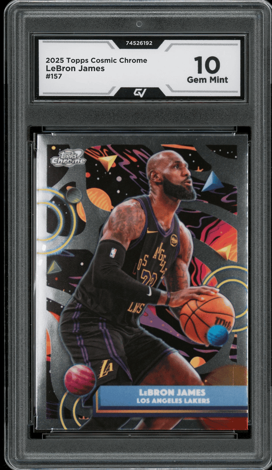 2025 Topps Cosmic Chrome #157 Lebron James Graded 10 Gem Mint - Front