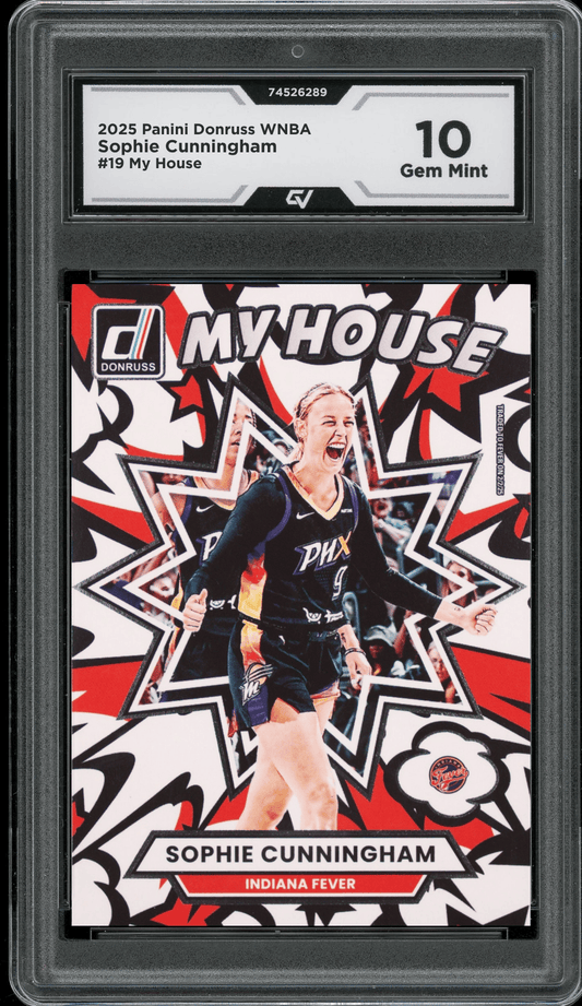 2025 Panini Donruss WNBA My House #19 Sophie Cunningham Graded 10 Gem Mint - Front