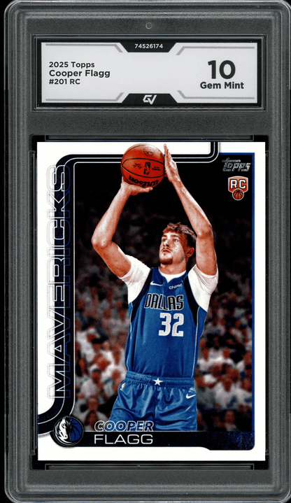 2025 Topps #201 Cooper Flagg Graded 10 Gem Mint - Front