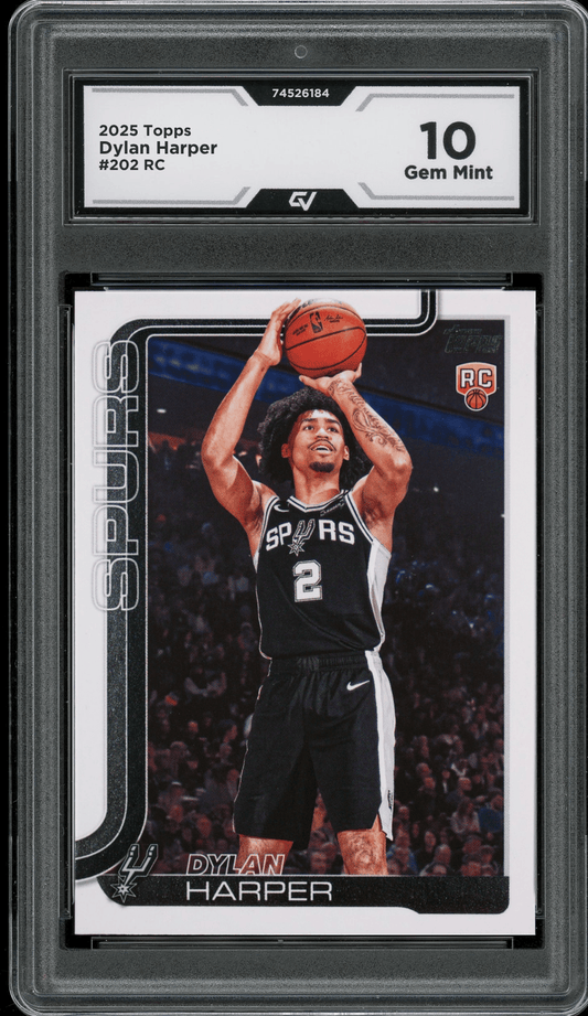 2025 Topps #202 Dylan Harper Graded 10 Gem Mint - Front