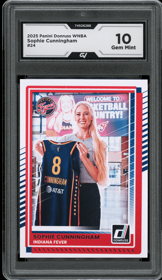 2025 Panini Donruss WNBA #24 Sophie Cunningham Graded 10 Gem Mint - Front