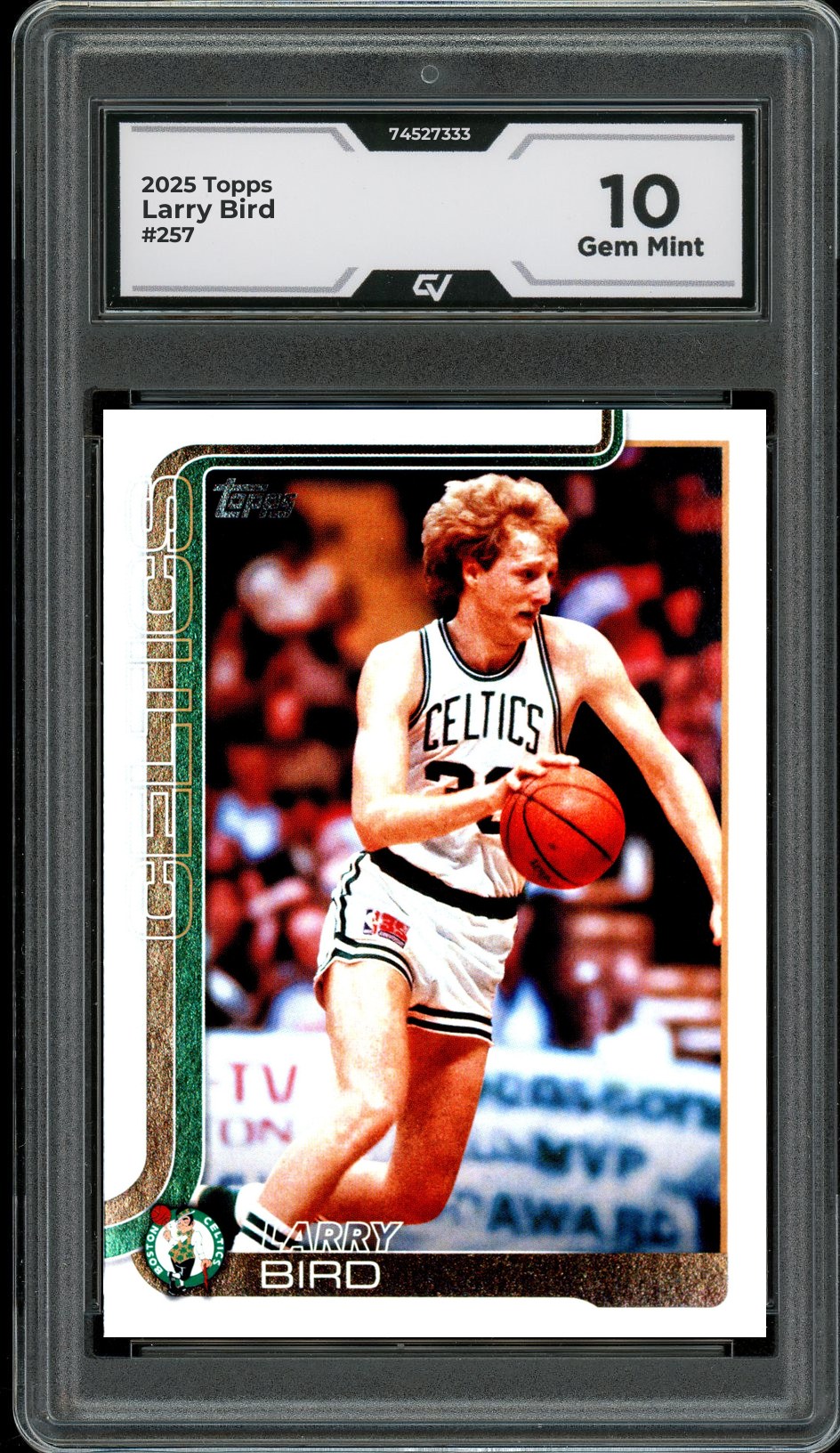 2025 Topps #257 Larry Bird Graded 10 Gem Mint - Front