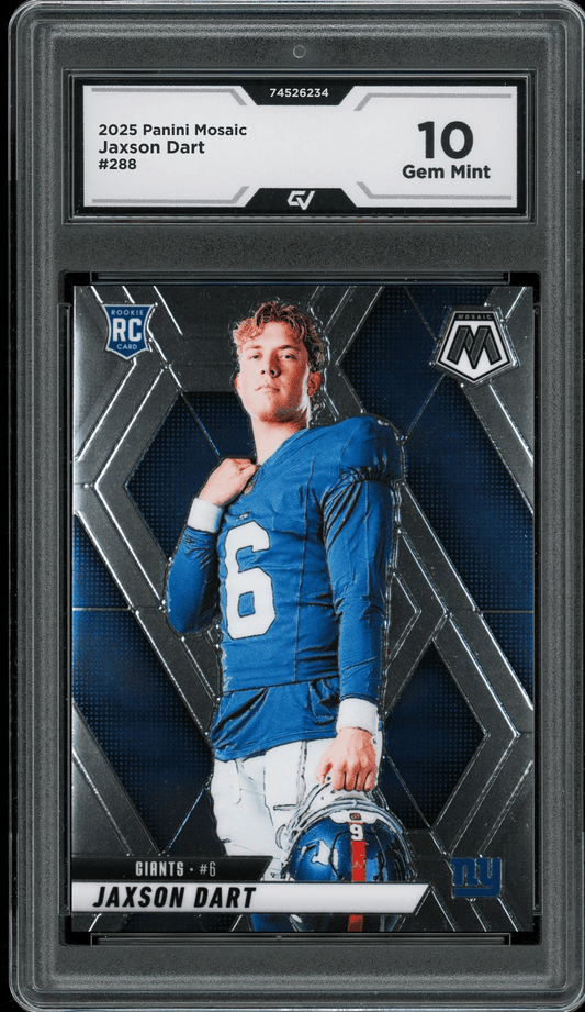 2025 Panini Mosaic #288 Jaxson Dart Graded 10 Gem Mint - Front