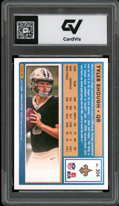 2025 Panini Donruss #304 Tyler Shough Graded 10 Gem Mint - Back