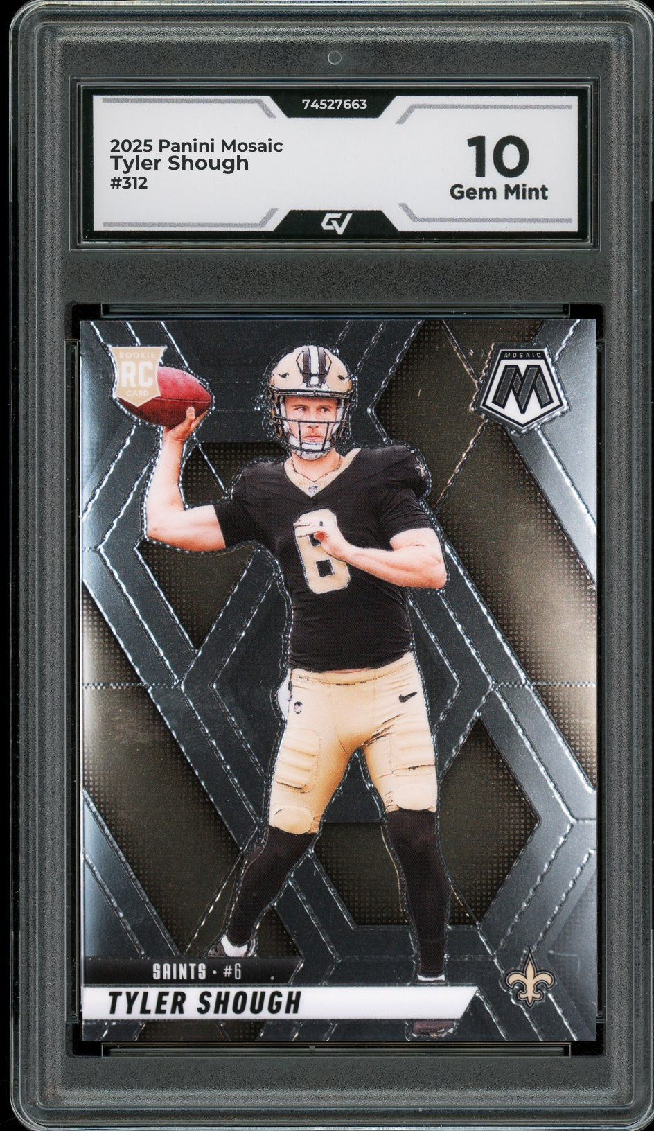 2025 Panini Mosaic #312 Tyler Shough Rookie Card RC Graded 10 Gem Mint - Front