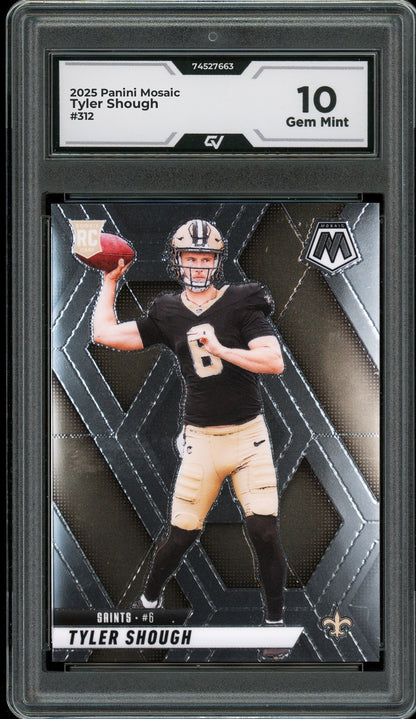 2025 Panini Mosaic #312 Tyler Shough Rookie Card RC Graded 10 Gem Mint - Front