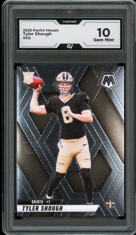 2025 Panini Mosaic #312 Tyler Shough Rookie Card RC Graded 10 Gem Mint - Front