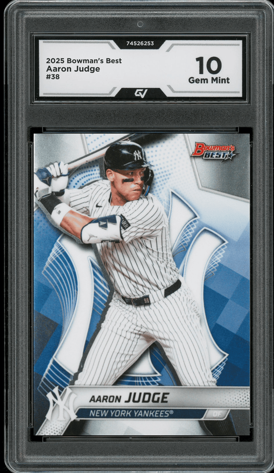 2025 Bowman's Best #38 Aaron Judge Graded 10 Gem Mint - Front