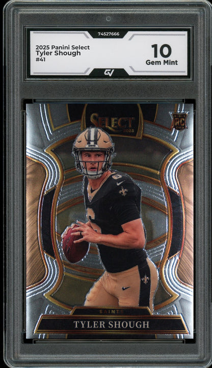 2025 Panini Select #41 Tyler Shough Rookie Card RC Graded 10 Gem Mint - Front
