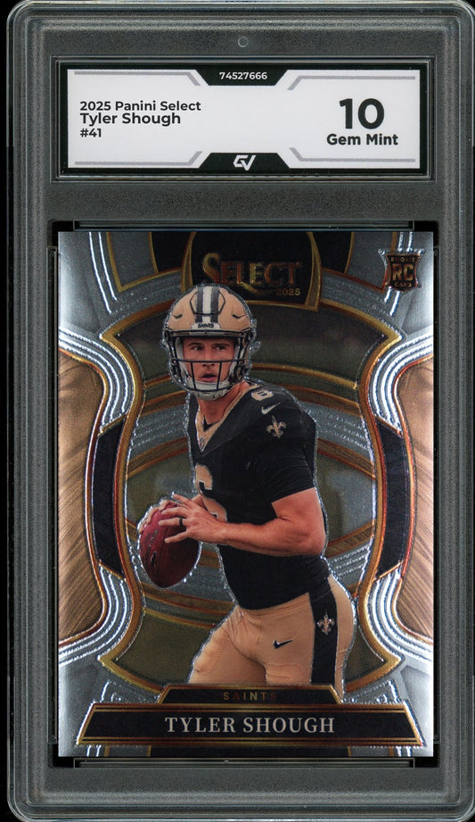 2025 Panini Select #41 Tyler Shough Rookie Card RC Graded 10 Gem Mint - Front