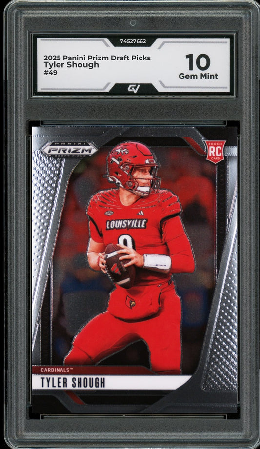 2025 Panini Prizm Draft Picks #49 Tyler Shough Rookie Card RC Graded 10 Gem Mint - Front
