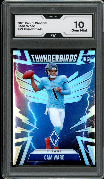 2025 Panini Phoenix #49 Cam Ward Thunderbirds Graded 10 Gem Mint - Front