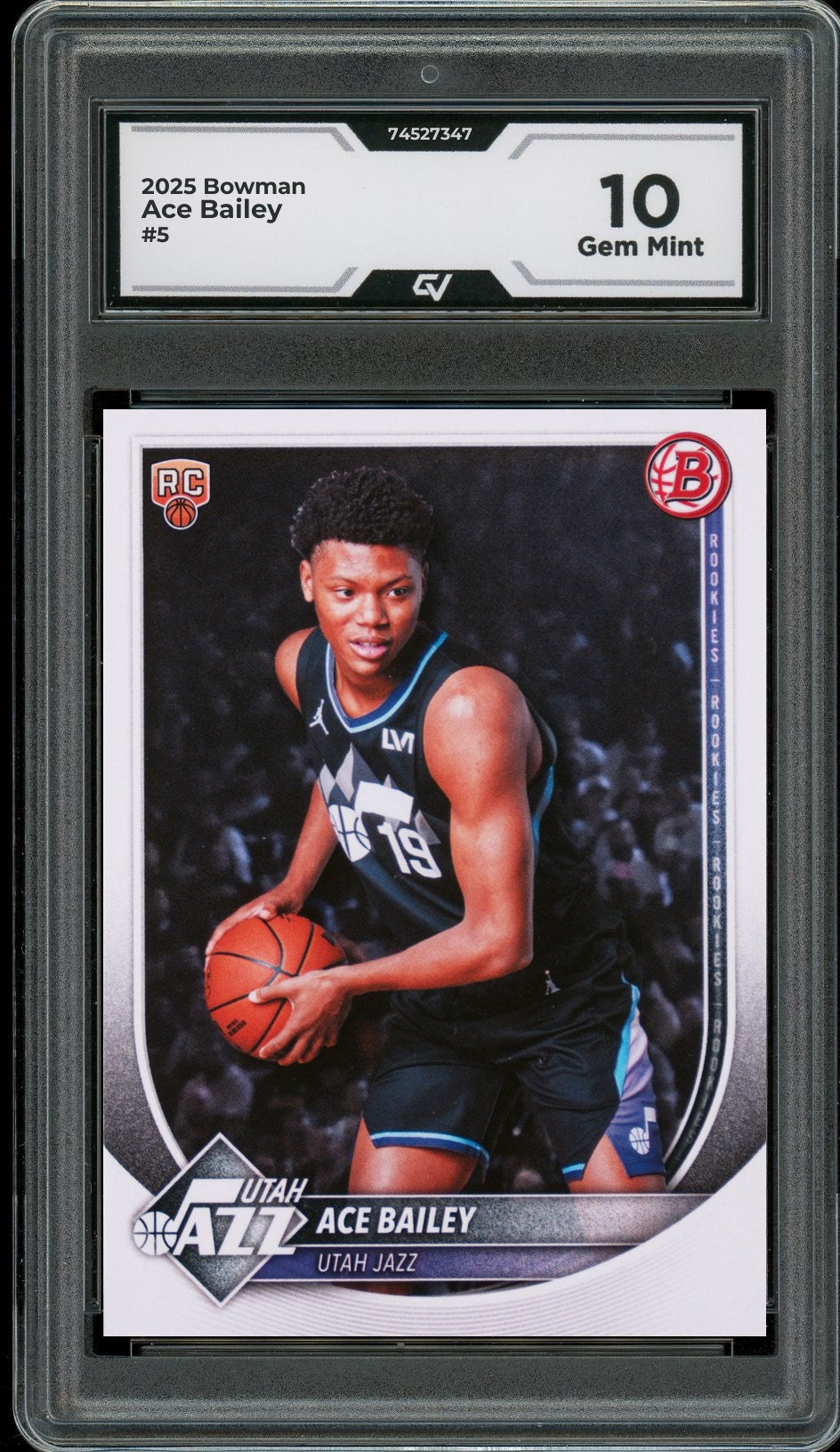 2025 Bowman #5 Ace Bailey Graded 10 Gem Mint - Front