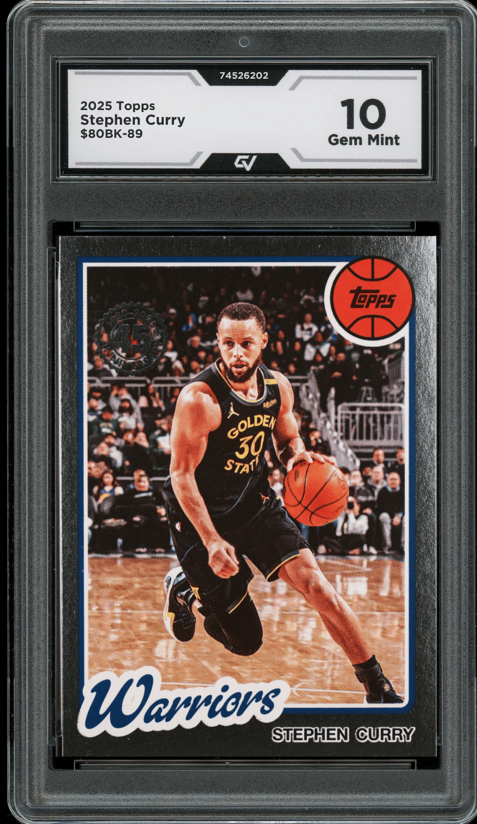 2025 Topps 1980-81 Topps Basketball #80BK-89 Stephen Curry Graded 10 Gem Mint - Front
